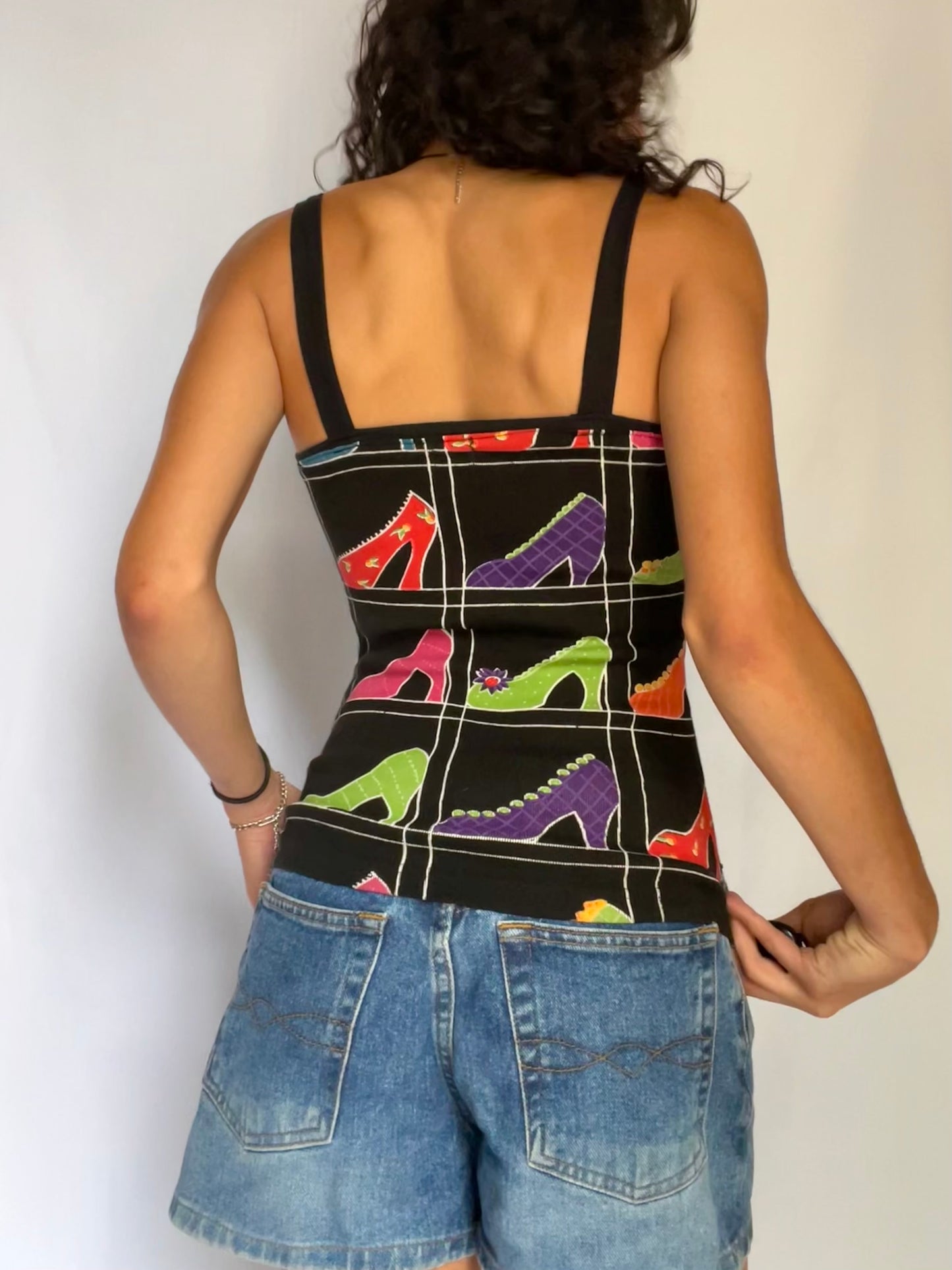Beaded high heel tank