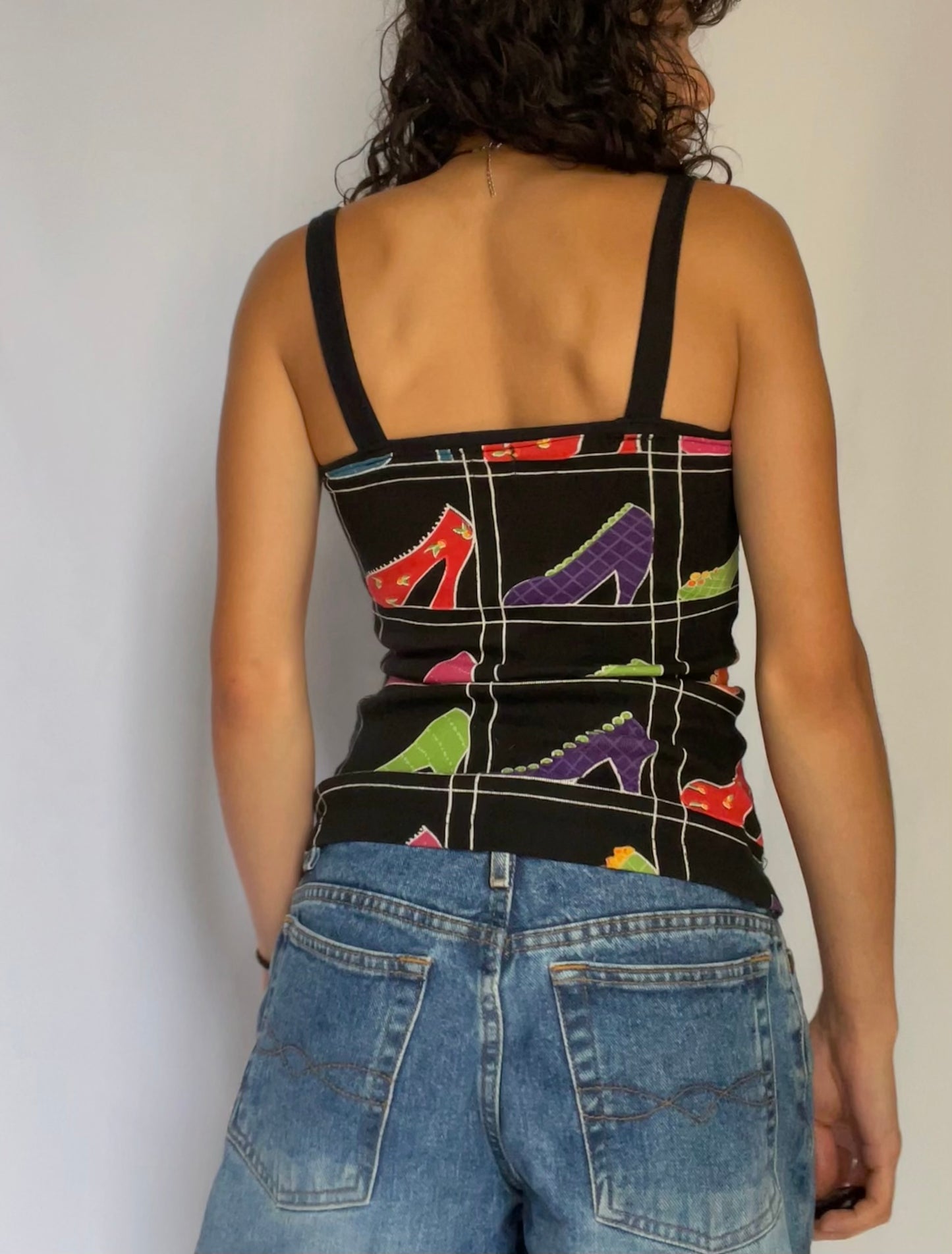 Beaded high heel tank