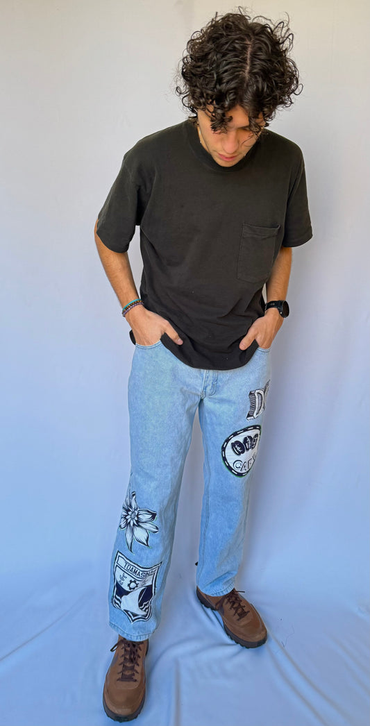 Patched Jeans