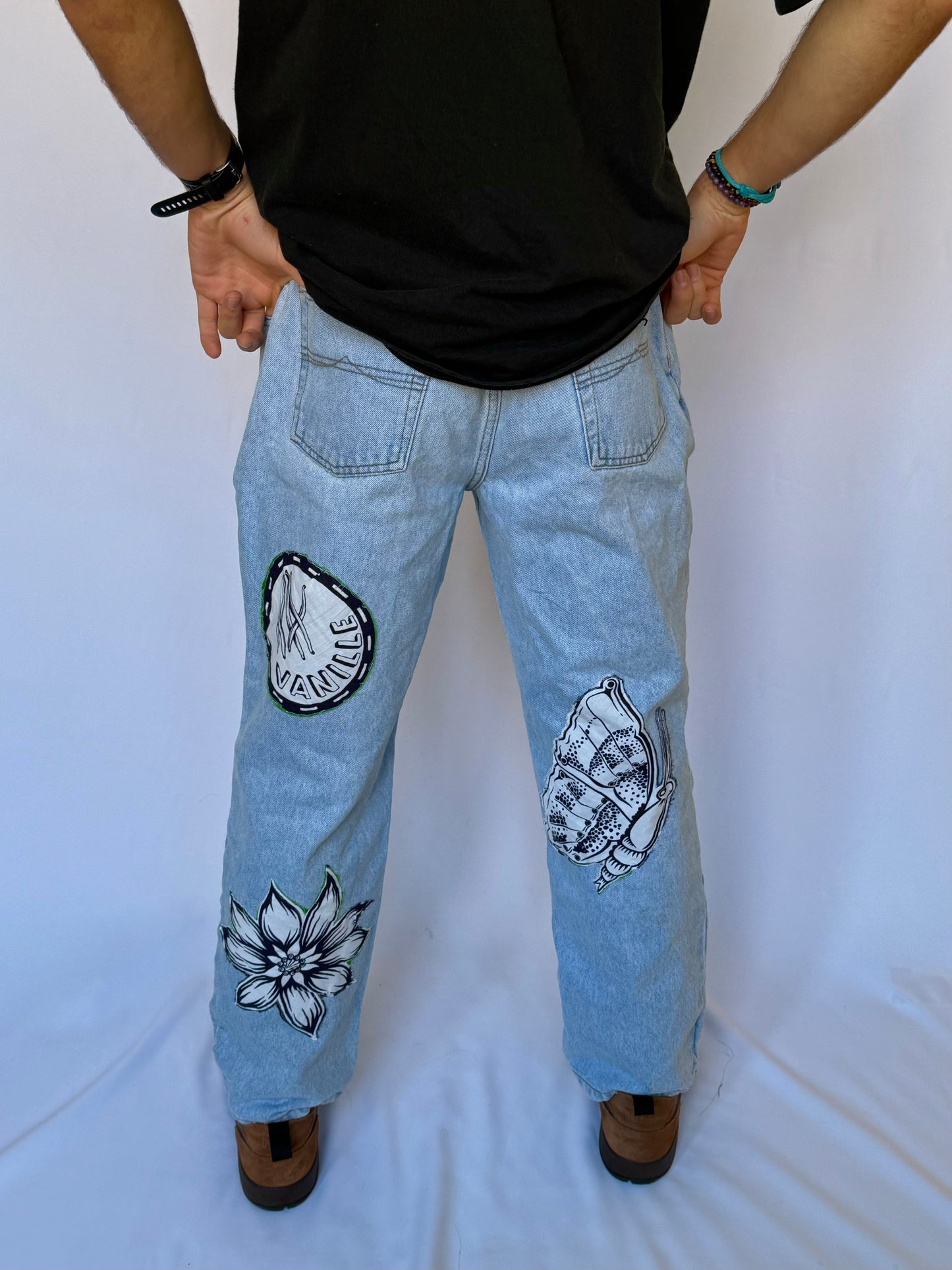 Patched Jeans